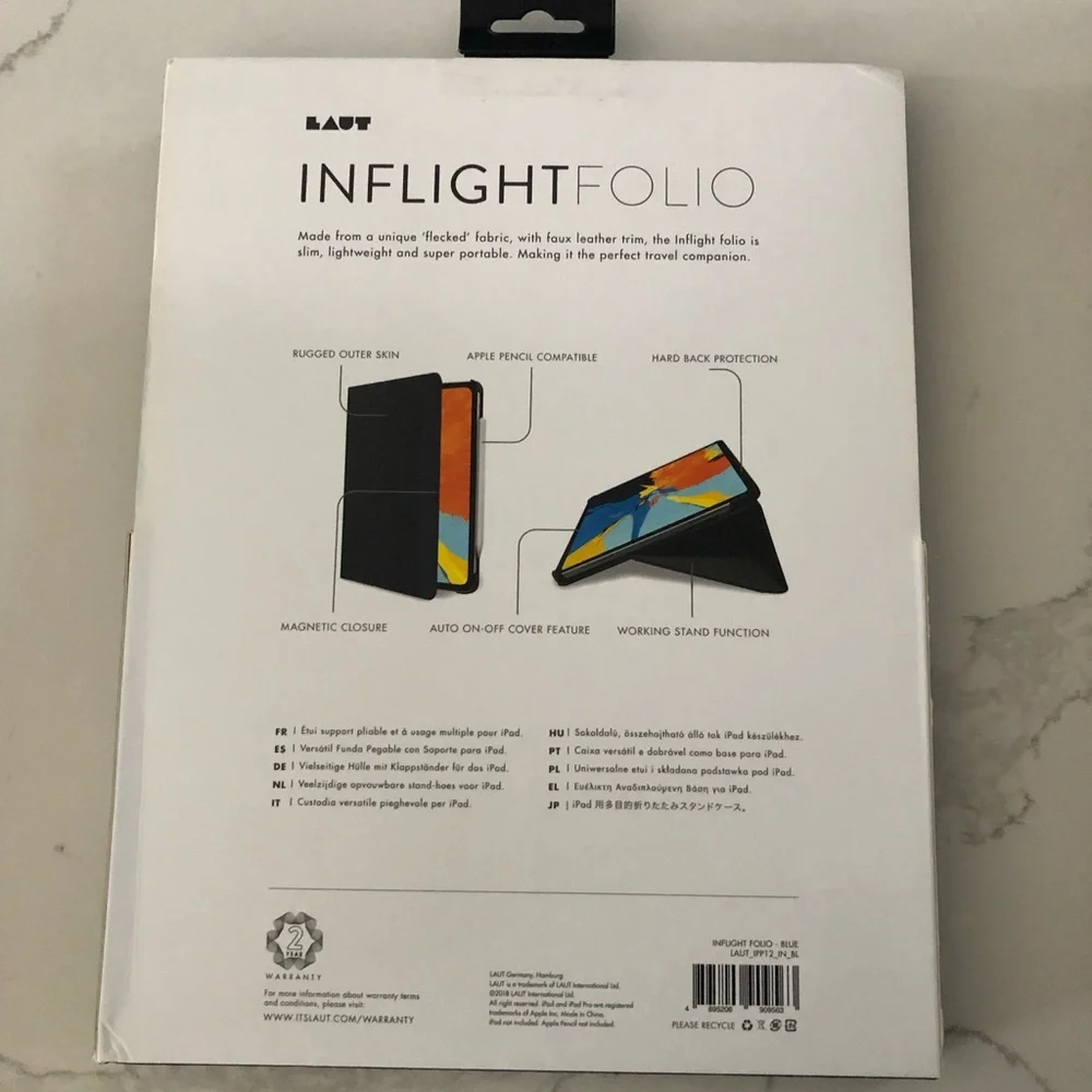 NWT Inflight Folio for iPad Pro- Blue